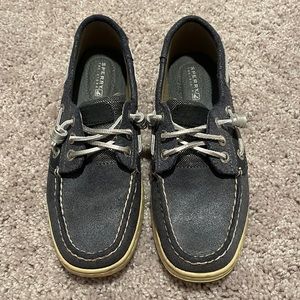 Like new Sperry Blue Suede Boat Shoes